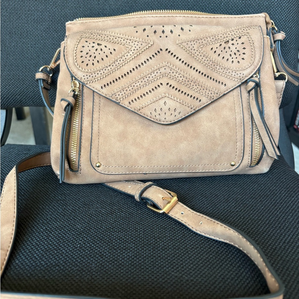 Maurices Brown Patterned Crossbody